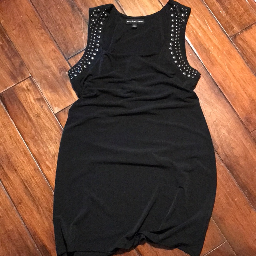 Rock & Republic Black Metal Embellished Woman’s Size Large